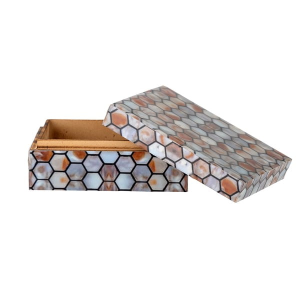 Dekoratyvinė iš poliesterinės dervos daiktadėžė 13x10x5 cm Domino – Bloomingville-image-3