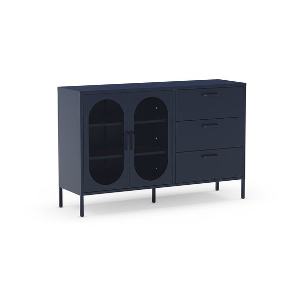 Šoninė spintelė tamsiai mėlynos spalvos 140x90 cm Diora – Marckeric-image-3