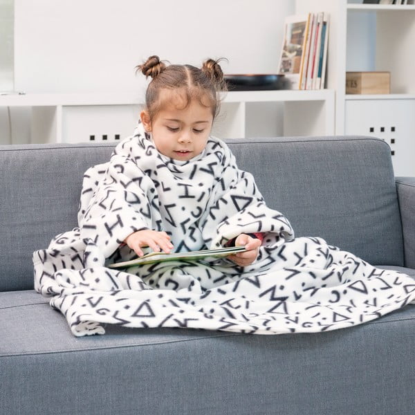 Balta kūdikių antklodė su rankovėmis InnovaGoods Snug Symbols Kangoo