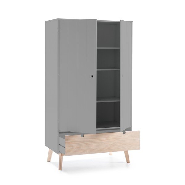 Pilka vaikiška spinta su pušies medienos kojomis Marckeric Kiara-image-3