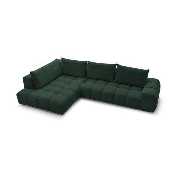 Kampinė sofa tamsiai žalios spalvos (su kairiuoju kampu) Everest – Bobochic Paris-image-4