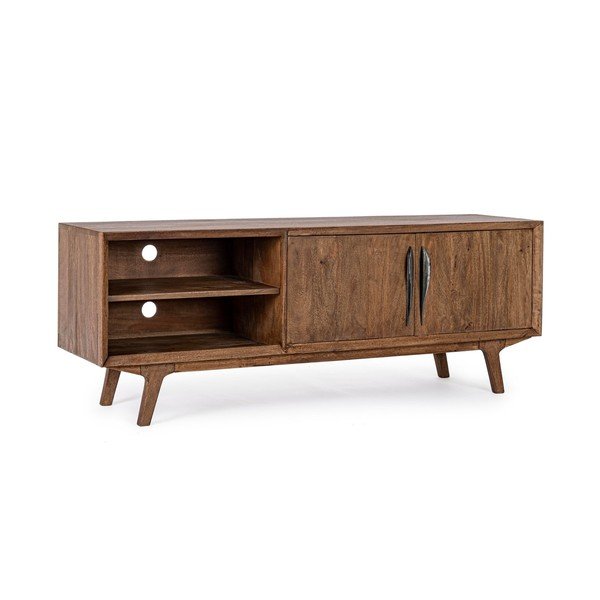 Natūralios spalvos iš mango masyvo TV spintelė 152x55x40 cm Sherman – Bizzotto