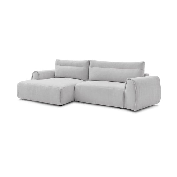 Kampinė sofa šviesiai pilkos spalvos Aden – Bobochic Paris-image-3