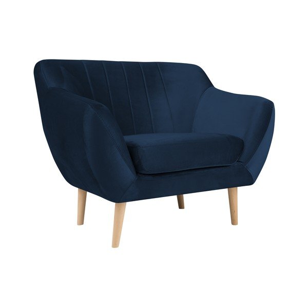 Tamsiai mėlynas fotelis Mazzini Sofas Benito-image-1