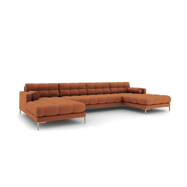 Kampinė sofa raudonos plytų spalvos („U“ formos) Bali – Cosmopolitan Design