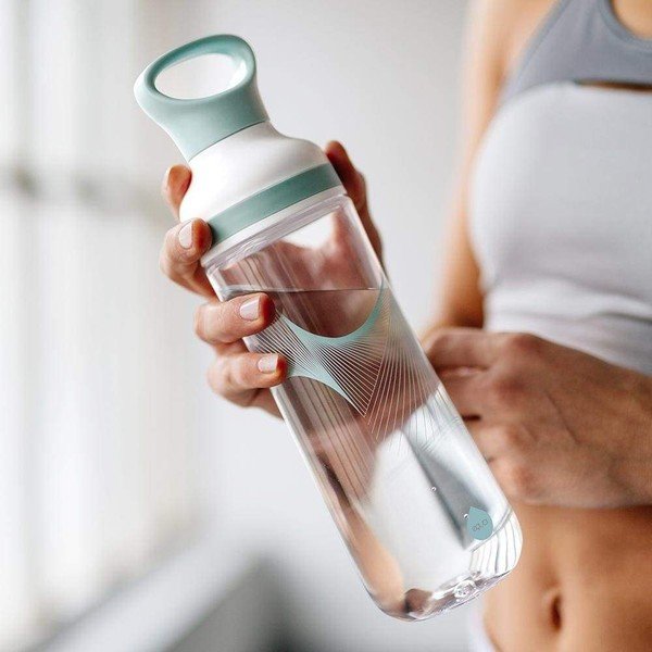 Mėlynos ir baltos spalvos vandens gertuvė Equa Flow Wave, 800 ml-image-1