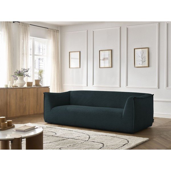 Tamsiai mėlynos spalvos sofa iš kordinio velveto 242 cm Giorgia – Bobochic Paris-image-1