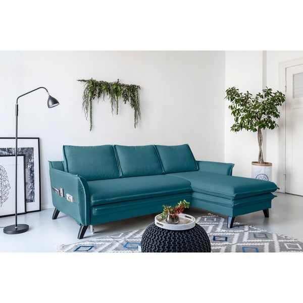 Turkio spalvos kampinė sofa Miuform Charming Charlie, dešinysis kampas-image-1
