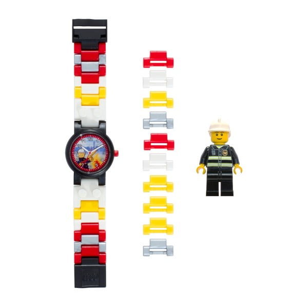 Laikrodis su LEGO® City gaisrininko figūrėle