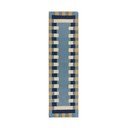 Rankų darbo iš vilnos kilimas mėlynos spalvos 60x230 cm Kai Wool Border – Flair Rugs