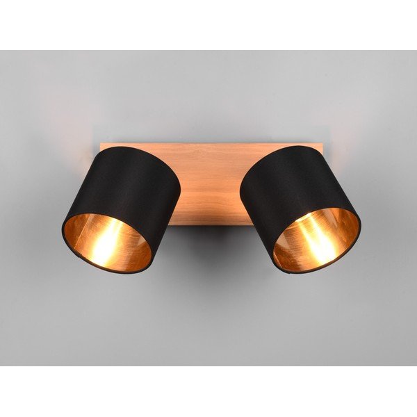 Taškinis šviestuvas juodos spalvos/natūralios spalvos ø 12 cm Tommy – Reality-image-1