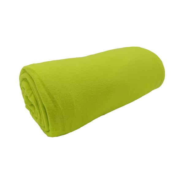 Šviesiai žalios spalvos fleece tipo antklodė ir pledas 150x200 cm Plain – JAHU collections