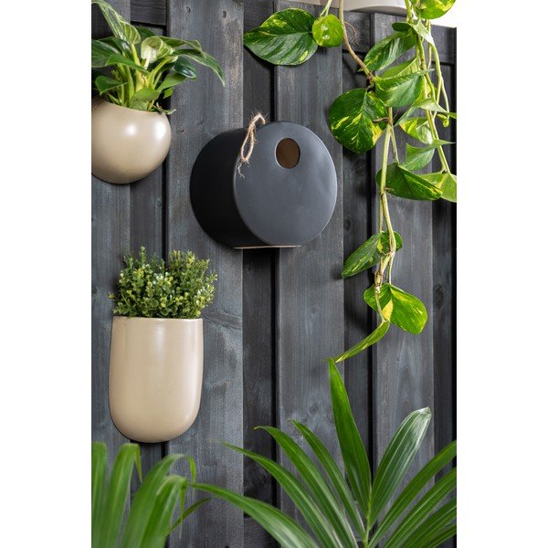 Juodas keramikinis paukščių namelis PT LIVING Bird, ø 20 cm-image-1