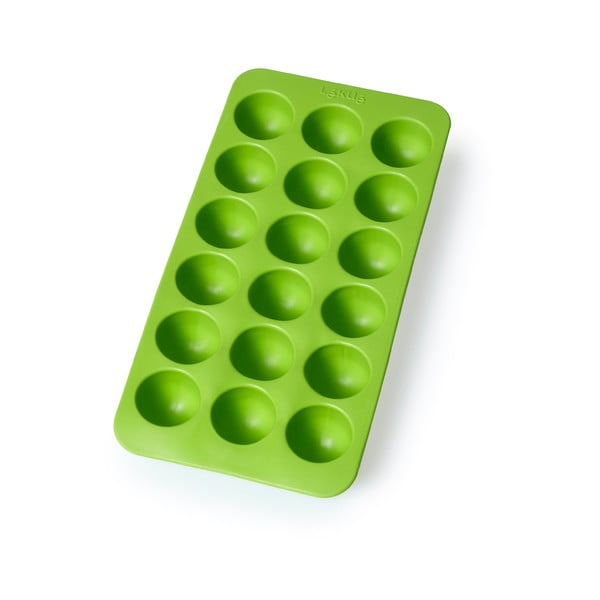 Žalia silikoninė ledo forma Lékué Round, 18 kubelių