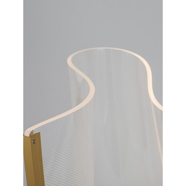 Auksinės spalvos iš aliuminio pastatomas šviestuvas LED (aukštis 105 cm) su gaubtu iš akrilo stiklo Siderno – Nova Luce-image-3