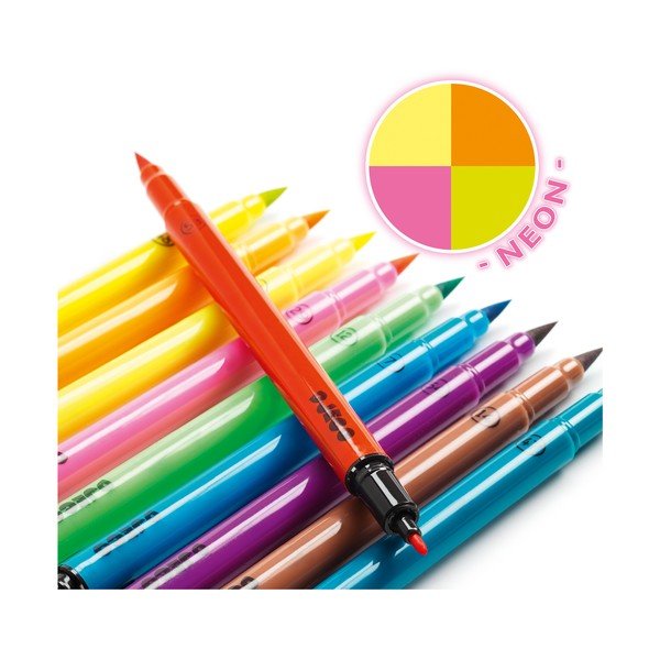 10 neoninių žymeklių rinkinys Djeco-image-1