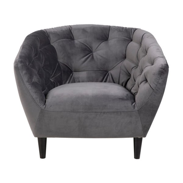 Tamsiai pilkas aksominis krėslas Actona Ria-image-2