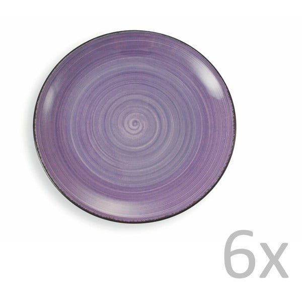 6 violetinių lėkščių rinkinys "VDE Tivoli 1996 New Baita", Ø 27 cm