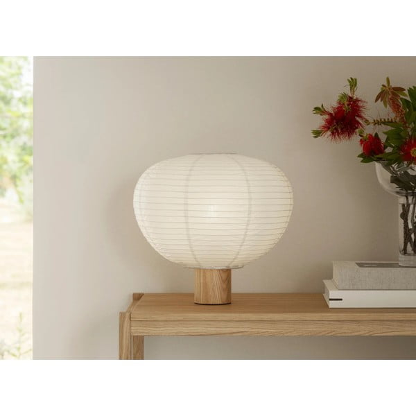 Baltos spalvos stalinis šviestuvas (aukštis 32 cm) su popieriniu gaubtu Kami – Blomus-image-3