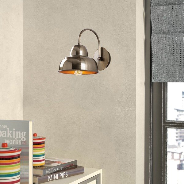 Žalvario spalvos sieninė lempa ø 20 cm Multan – Opviq lights-image-1