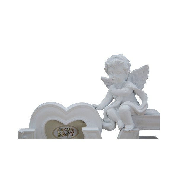 Balta dekoracija su rėmeliu "Mauro Ferretti Baby Love", skirta nuotraukai 5 x 5 cm-image-1