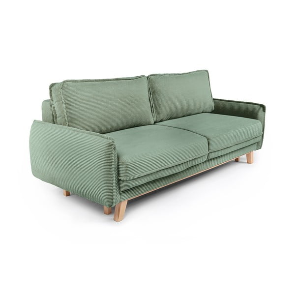 Iš kordinio velveto sulankstoma sofa šviesiai žalios spalvos 218 cm Tori – Bonami Selection-image-2