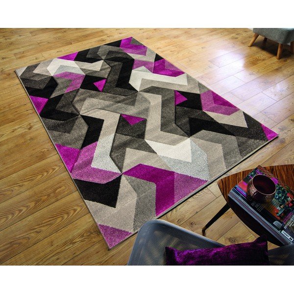 Kilimų kilimai Flair Kilimai Aurora Grey Purple, 80 x 150 cm-image-4