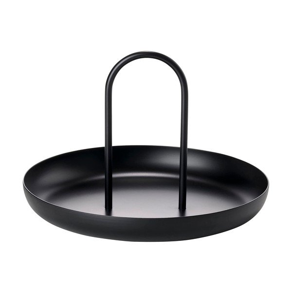 Juodos spalvos metalinis serviravimo padėklas Zone Singles, ø 20 cm