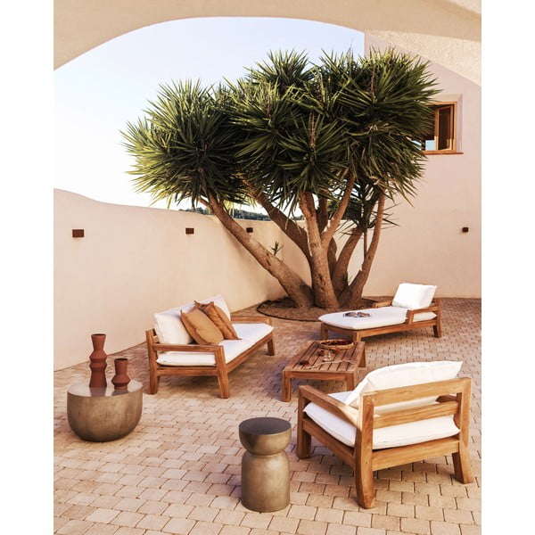 Kavos staliukas natūralios spalvos iš tikmedžio masyvo 76x153 cm Forcanera – Kave Home-image-2