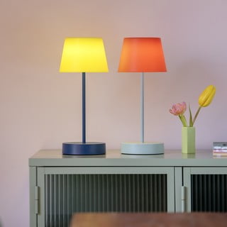 Stalinis šviestuvas geltonos spalvos/mėlynos spalvos LED su pritemdymo funkcija (aukštis 33,5 cm) Oscar – Remember