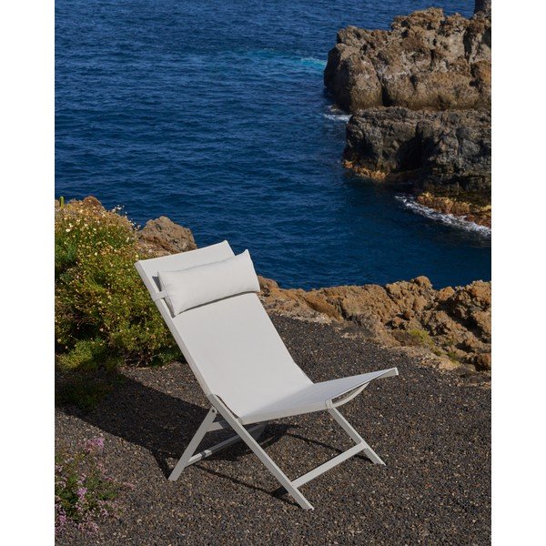 Metalinis sodo krėslas baltos spalvos Canutells – Kave Home-image-1