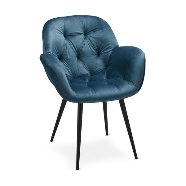 Valgomojo kėdės iš aksomo šviesiai mėlynos spalvos 2 vnt. Salina – Furnhouse