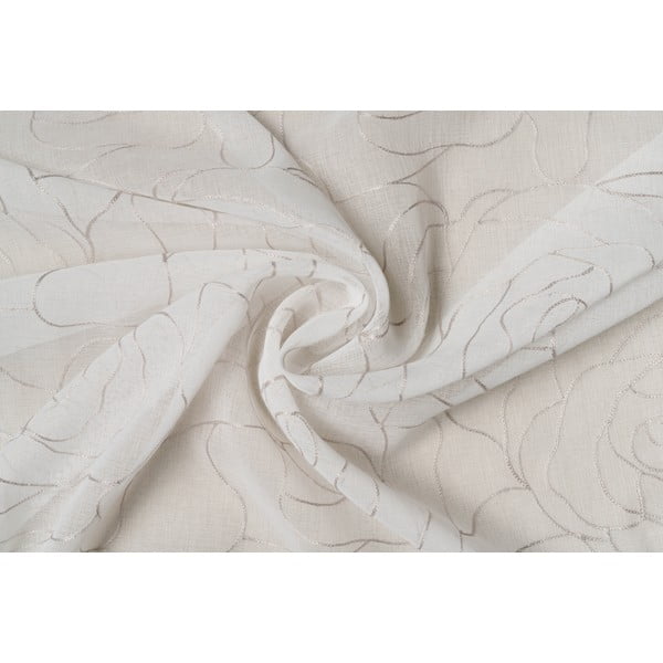 Permatoma užuolaida baltos spalvos/pilkos spalvos 140x245 cm Amanda – Mendola Fabrics-image-2