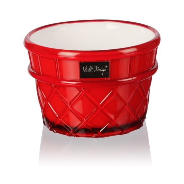 Raudonas desertinis puodelis "Vialli Design Livio", 266 ml