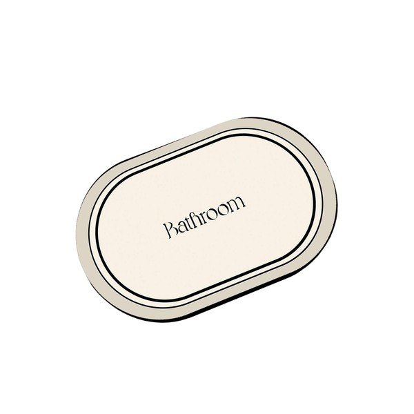 Kreminės spalvos vonios kilimėlis 60x100 cm Farbelle – Foutastic