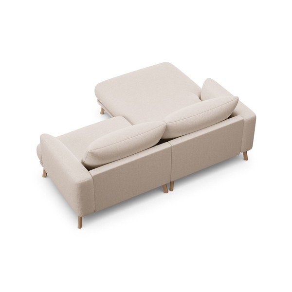 Smėlio spalvos kampinė sofa (su kairiuoju kampu/su gultu) Naomi – Micadoni -image-3