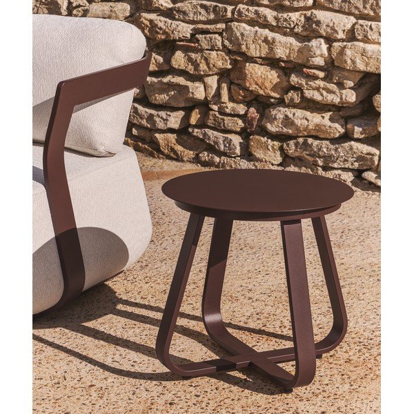 Iš metalo apvalios formos sodo šoninis staliukas ø 48 cm Tamaris – Kave Home-image-4