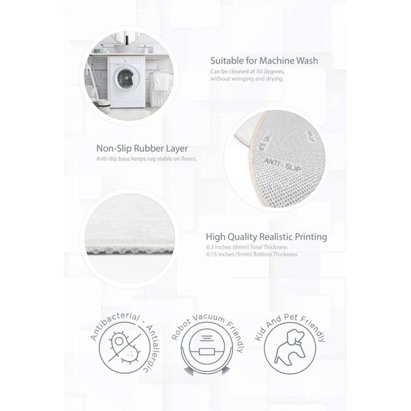 Skalbiamas vaikiškas kilimas ø120 cm Dainty Animals – Mila Home-image-4