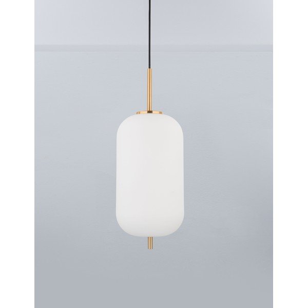 Baltos spalvos/žalvario spalvos iš stiklo kabantis šviestuvas ø 22 cm Lato – Nova Luce-image-1