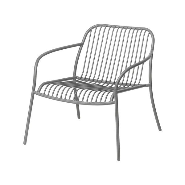 Pilkos spalvos metalinis sodo krėslas Yua Wire – Blomus