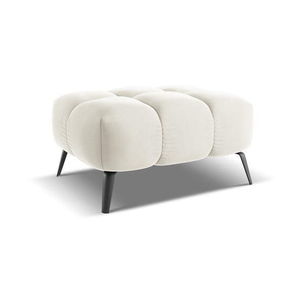 Baltos spalvos iš velveto taburetė Nalu – Makamii-image-2
