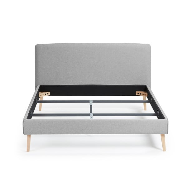 Pilka dvigulė lova Kave Home Lydia, 160 x 200 cm-image-2