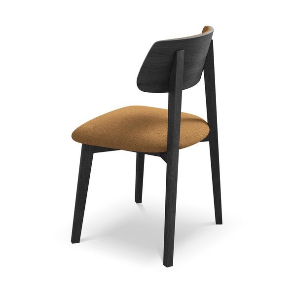 Terakotos spalvos iš medienos masyvo valgomojo kėdė Niu – Makamii-image-3