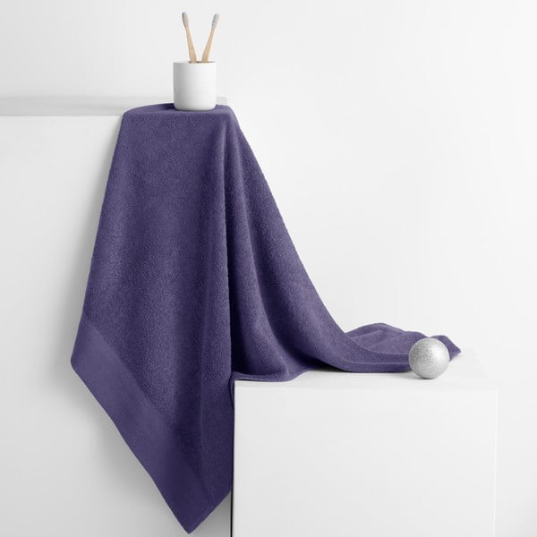 Violetinės spalvos iš frote audinio iš medvilnės rankšluostis 30x50 cm Amari – Restilo-image-2
