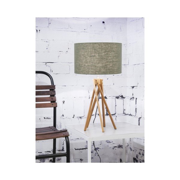 Stalo lempa su žaliu atspalviu ir bambuko konstrukcija Good&Mojo Kilimandžaro-image-1