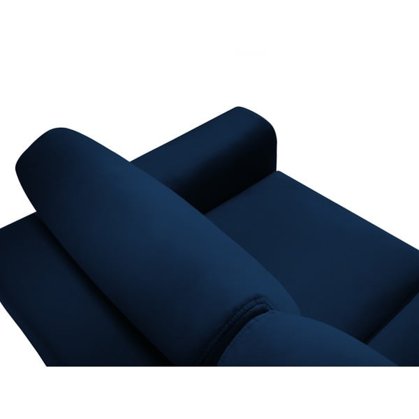 Mėlynos spalvos iš velveto sulankstoma/su sandėliavimo vieta sofa 235 cm Kyoto – Cosmopolitan Design-image-4