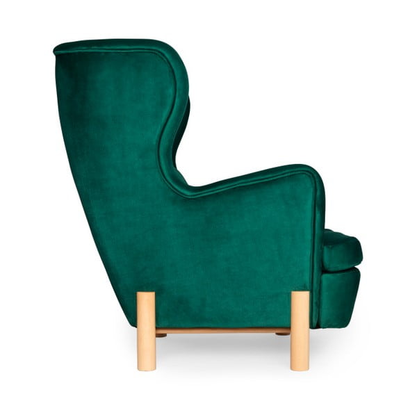 Tamsiai žalias krėslas SKANDICA Ingrid Green-image-1