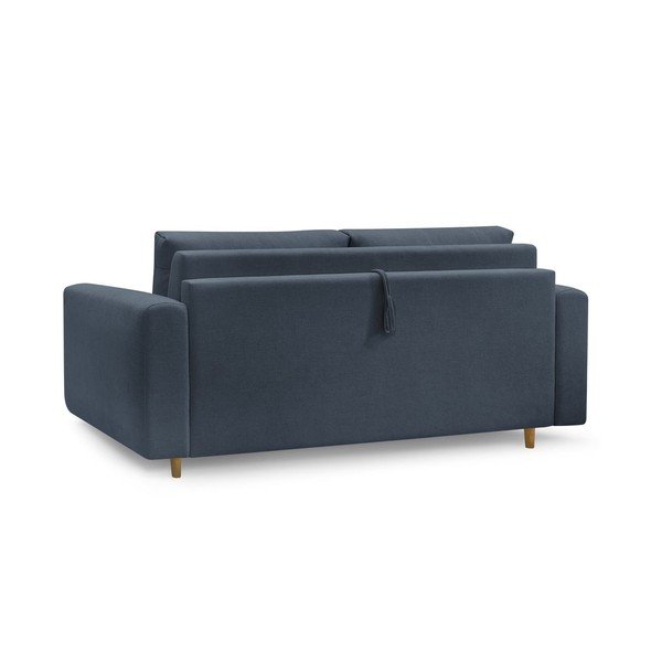 Tamsiai mėlynos spalvos sofa miegojimui/sulankstoma 220 cm Cocoone – Bobochic Paris-image-4