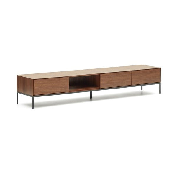 TV spintelė natūralios spalvos iš riešutmedžio 195x35 cm Vedrana – Kave Home-image-2