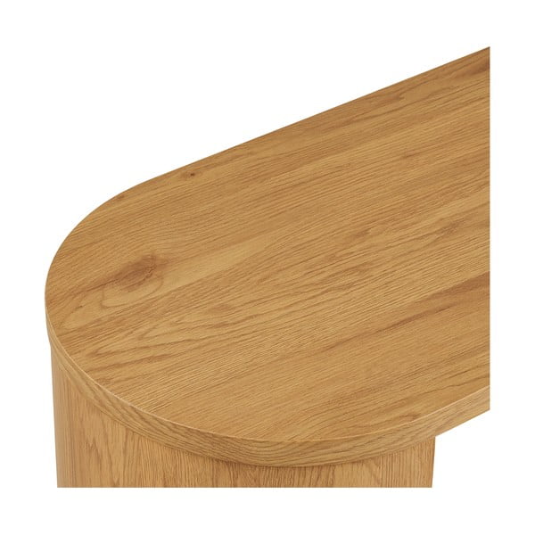Natūralios spalvos konsolinis staliukas iš ąžuolo 38x114 cm Bibione – House Nordic-image-4